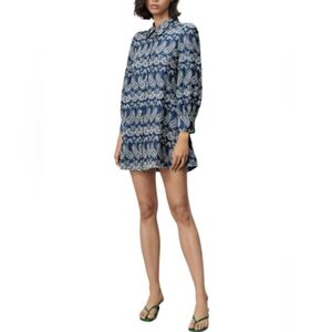 Zara Eyelit Denim shirt dress. Mini length